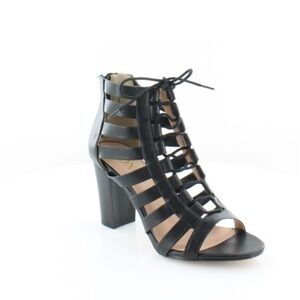 XOXO Black Caged Heels